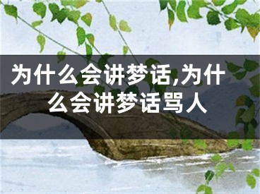 为什么会讲梦话,为什么会讲梦话骂人
