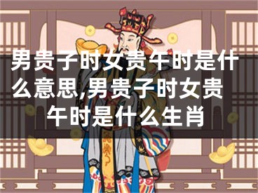 男贵子时女贵午时是什么意思,男贵子时女贵午时是什么生肖