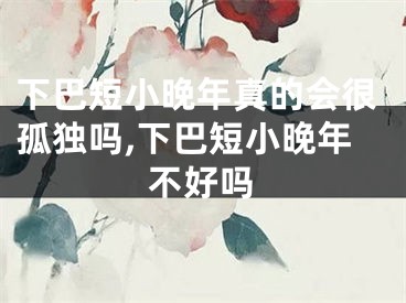 下巴短小晚年真的会很孤独吗,下巴短小晚年不好吗