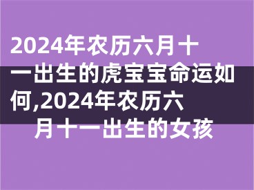2024年农历六月十一出生的虎宝宝命运如何,2024年农历六月十一出生的女孩