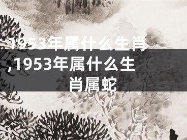 1953年属什么生肖,1953年属什么生肖属蛇