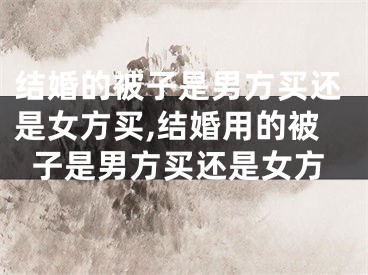 结婚的被子是男方买还是女方买,结婚用的被子是男方买还是女方