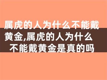 属虎的人为什么不能戴黄金,属虎的人为什么不能戴黄金是真的吗