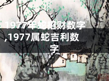 1977年蛇招财数字,1977属蛇吉利数字