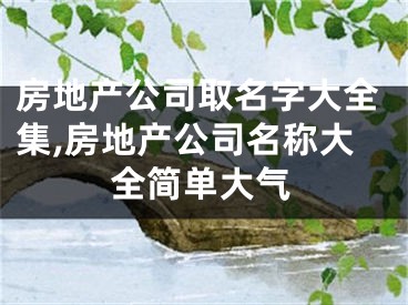 房地产公司取名字大全集,房地产公司名称大全简单大气