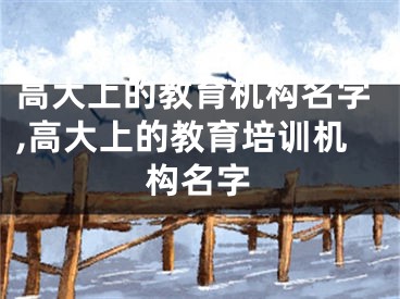 高大上的教育机构名字,高大上的教育培训机构名字