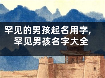 罕见的男孩起名用字,罕见男孩名字大全