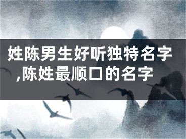 姓陈男生好听独特名字,陈姓最顺口的名字