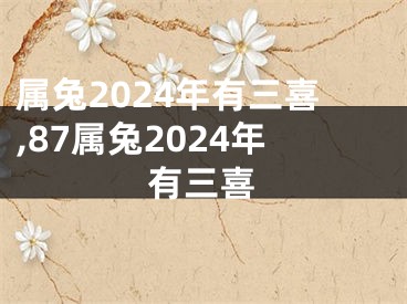 属兔2024年有三喜,87属兔2024年有三喜