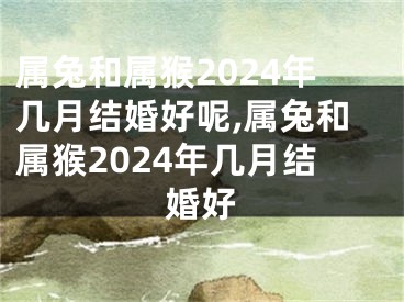 属兔和属猴2024年几月结婚好呢,属兔和属猴2024年几月结婚好