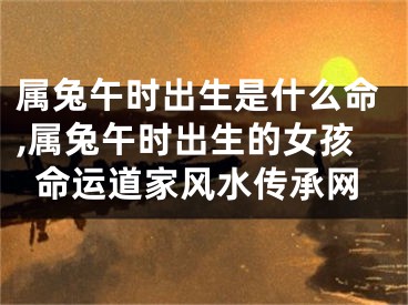 属兔午时出生是什么命,属兔午时出生的女孩命运道家风水传承网