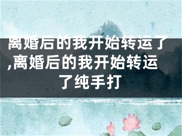 离婚后的我开始转运了,离婚后的我开始转运了纯手打