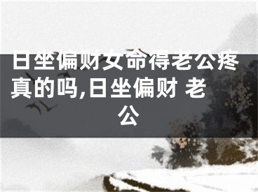 日坐偏财女命得老公疼真的吗,日坐偏财 老公
