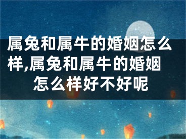 属兔和属牛的婚姻怎么样,属兔和属牛的婚姻怎么样好不好呢