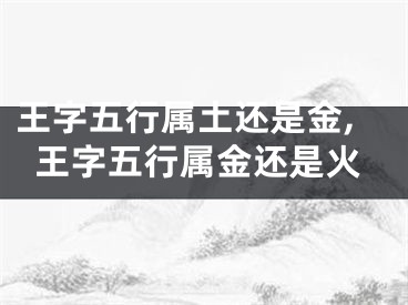王字五行属土还是金,王字五行属金还是火