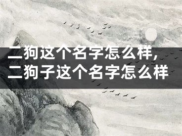 二狗这个名字怎么样,二狗子这个名字怎么样