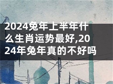 2024兔年上半年什么生肖运势最好,2024年兔年真的不好吗