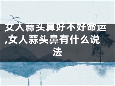 女人蒜头鼻好不好命运,女人蒜头鼻有什么说法