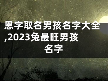 恩字取名男孩名字大全,2023兔最旺男孩名字