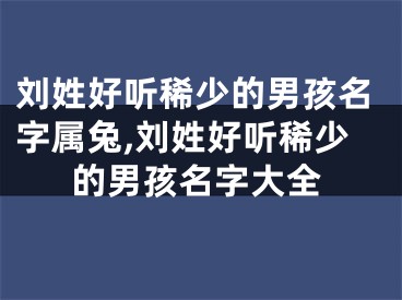 刘姓好听稀少的男孩名字属兔,刘姓好听稀少的男孩名字大全