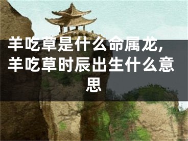 羊吃草是什么命属龙,羊吃草时辰出生什么意思