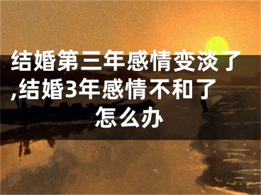结婚第三年感情变淡了,结婚3年感情不和了怎么办