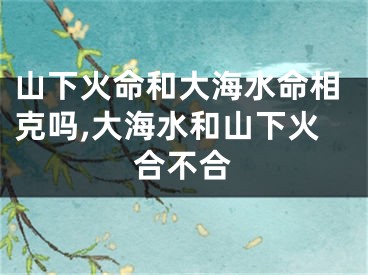 山下火命和大海水命相克吗,大海水和山下火合不合