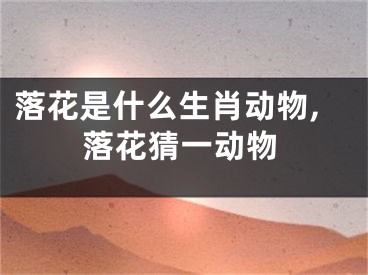 落花是什么生肖动物,落花猜一动物