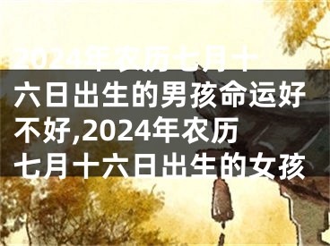 2024年农历七月十六日出生的男孩命运好不好,2024年农历七月十六日出生的女孩