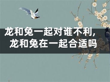 龙和兔一起对谁不利,龙和兔在一起合适吗