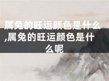 属兔的旺运颜色是什么,属兔的旺运颜色是什么呢