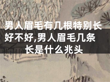 男人眉毛有几根特别长好不好,男人眉毛几条长是什么兆头