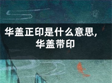 华盖正印是什么意思,华盖带印