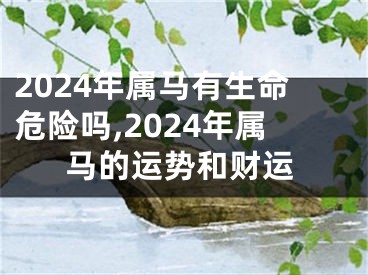 2024年属马有生命危险吗,2024年属马的运势和财运