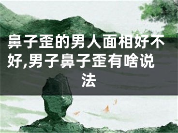 鼻子歪的男人面相好不好,男子鼻子歪有啥说法