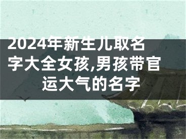 2024年新生儿取名字大全女孩,男孩带官运大气的名字