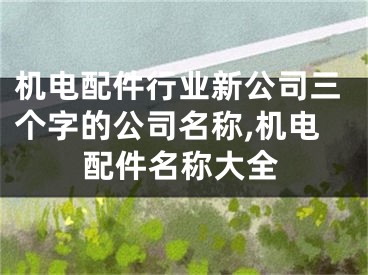 机电配件行业新公司三个字的公司名称,机电配件名称大全