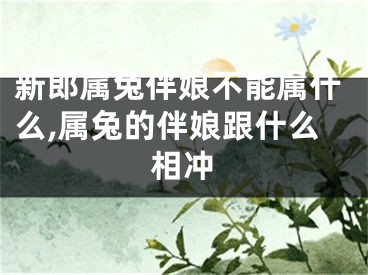 新郎属兔伴娘不能属什么,属兔的伴娘跟什么相冲