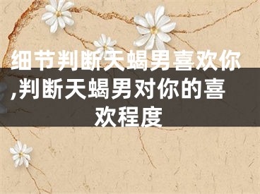 细节判断天蝎男喜欢你,判断天蝎男对你的喜欢程度