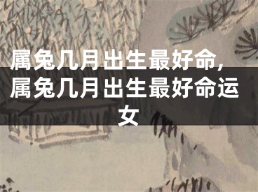 属兔几月出生最好命,属兔几月出生最好命运女