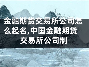 金融期货交易所公司怎么起名,中国金融期货交易所公司制