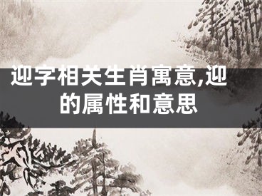 迎字相关生肖寓意,迎的属性和意思