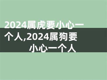 2024属虎要小心一个人,2024属狗要小心一个人