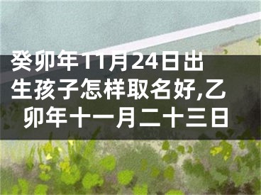 癸卯年11月24日出生孩子怎样取名好,乙卯年十一月二十三日