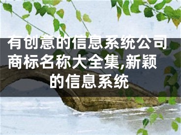 有创意的信息系统公司商标名称大全集,新颖的信息系统