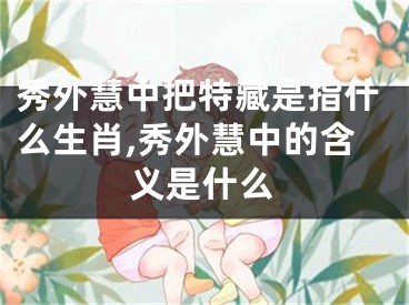 秀外慧中把特藏是指什么生肖,秀外慧中的含义是什么