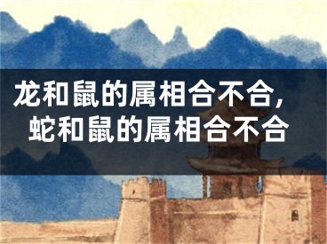 龙和鼠的属相合不合,蛇和鼠的属相合不合