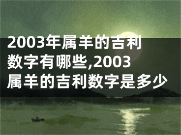 2003年属羊的吉利数字有哪些,2003属羊的吉利数字是多少