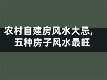 农村自建房风水大忌,五种房子风水最旺