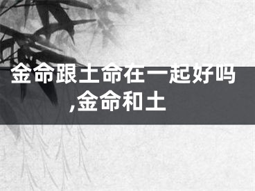 金命跟土命在一起好吗,金命和土